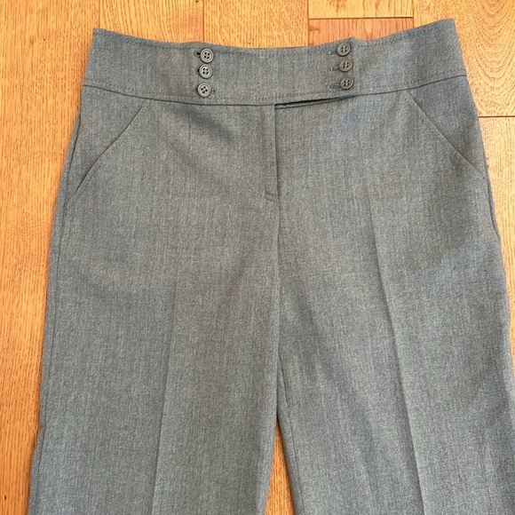 Valentino Gray Wool Wide Waistband Two Side Pockets Flare Pants Slacks US 10 - Picture 2 of 7